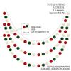Set of 5 Christmas Felt Pom-Pom Garlands (Red, Green, & Cream) — Perfect for Fireplaces, Walls, and Party Decor