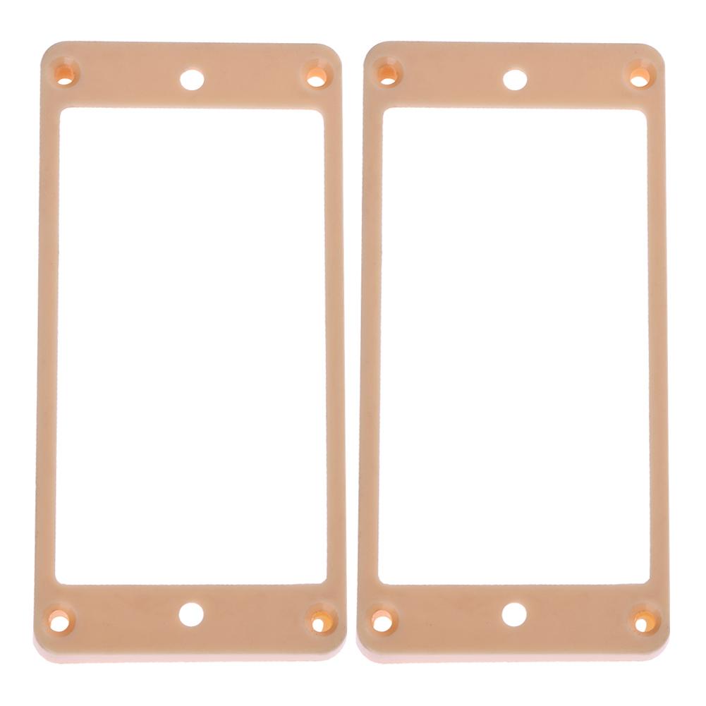2pcs Guitar Curved Plastic Humbucker Pickups Frames Holder Mounting Rings