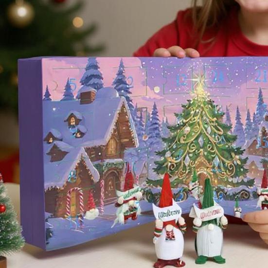 2025 Christmas Gnome Advent Calendar 24 Day Countdown to Christmas Ornament with Collectible Dwarf Dolls for Boys Girls And Adults