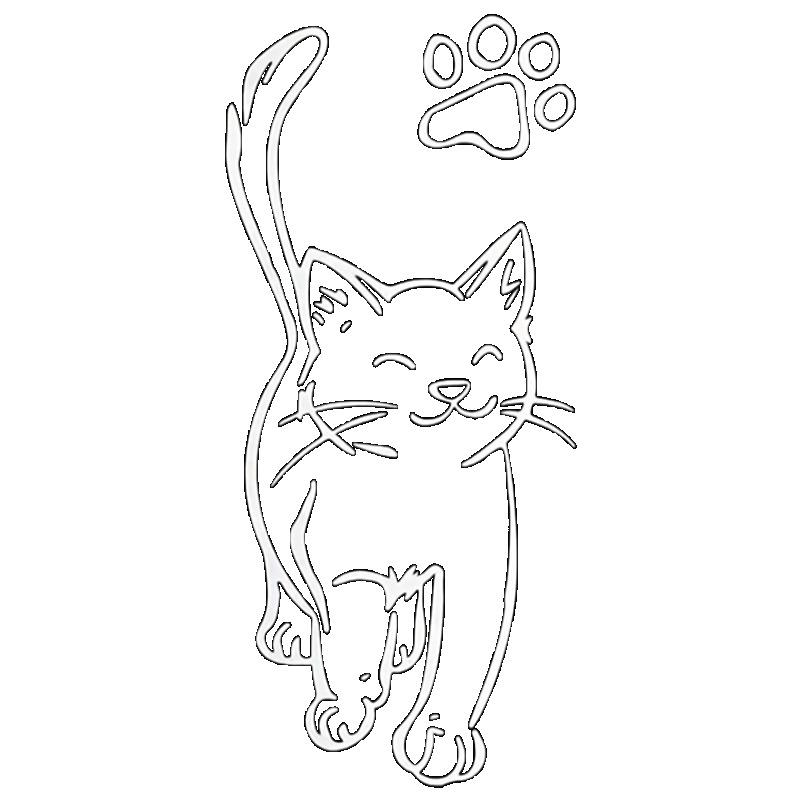 Casual Loose T Shirt Black Cat And Paw Print Design For Women Daily Wear Home Comfortable Fashion Top