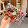 100 Stück/Set Mädchen Elastisches Haarband Buntes Nylon Gummiband Kinder Pferdeschwanzhalter Haargummi Baby Haaraccessoires Ornamente Geschenk