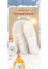 Unisex Fleece-Lined Leather Snow Boots with Sweat-Absorbing Wool Insole