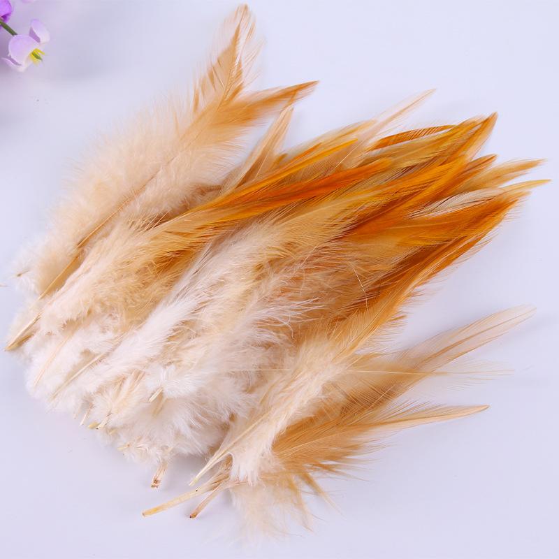 

Red Tip Feather Color Chicken Feather Dream Catcher Cat Stick Decorative Jewelry Accessories Diy Handmade Materials 50pcs