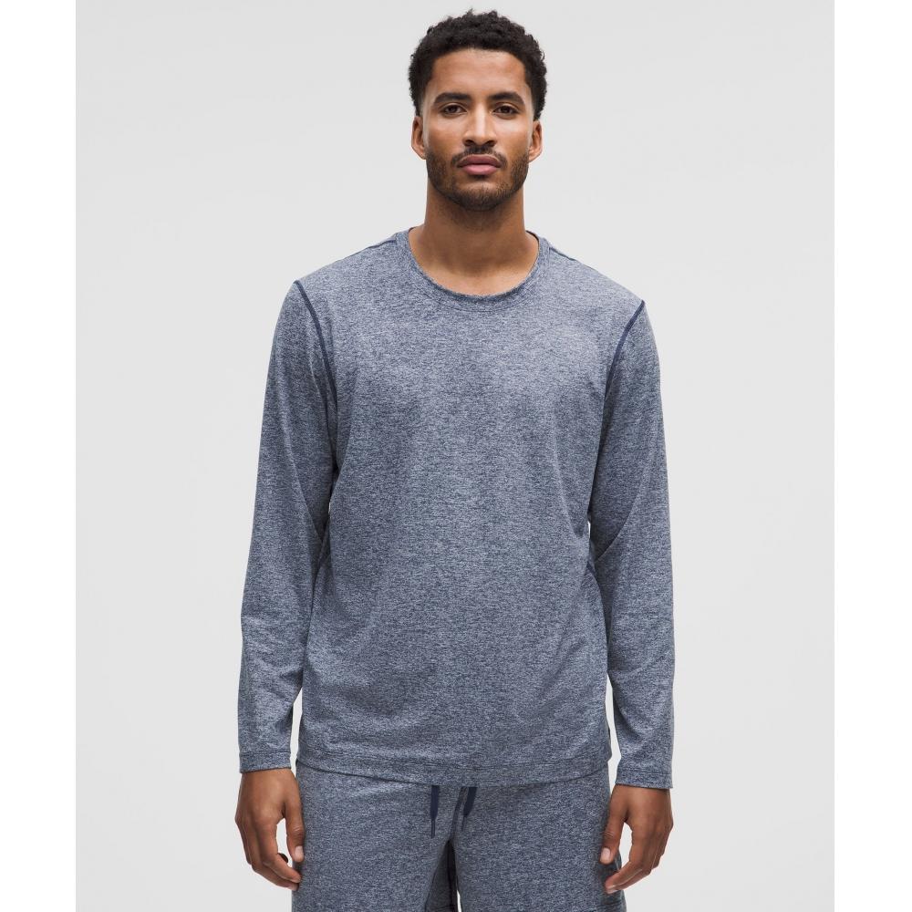

Lululemon Soft Jersey Long Sleeve Shirt Heathered Club Blue Heathered Starch Blue XXXL