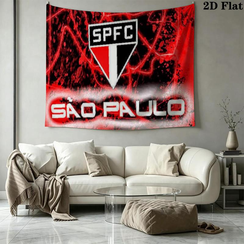 Sao Paulo FC Wall Tapestry Aesthetic Wall Hanging Printed Fabric Blanket Decorative Tapestries for Bedroom Living Room Home Decor