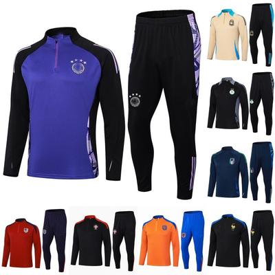Herren Langarm Fußball Trainingsshirt Frankreich England Italien Niederlande Deutschland Argentinien Nationalmannschaft Offizieller Stil