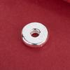 S925 Sterling Silver Smooth Round Spacer Beads for DIY Beading and Rope Bracelets