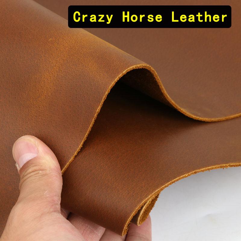 

Yellow brown crazy horse leather 2mm thick hard cowhide leather top layer handmade DIY leather ledger color changing oil wax lea 20x30cm золотой