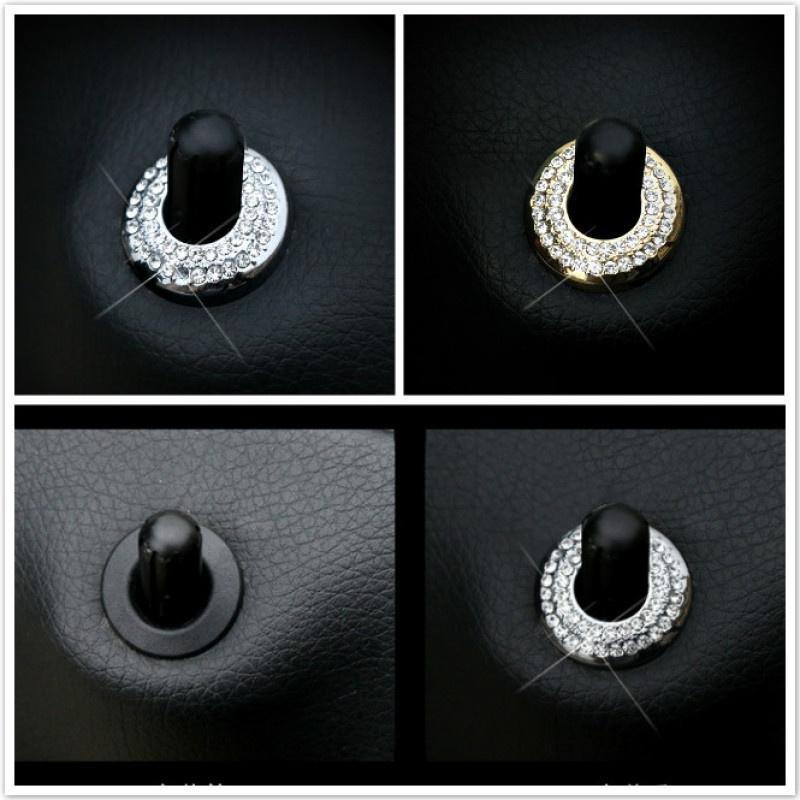 Car Door Hanging Bolt Round Decorative Decals Car Door Pin Ring Stickers Auto Parts Alloy Bolt Door Lock Lever Pin Cap Shell Decoration