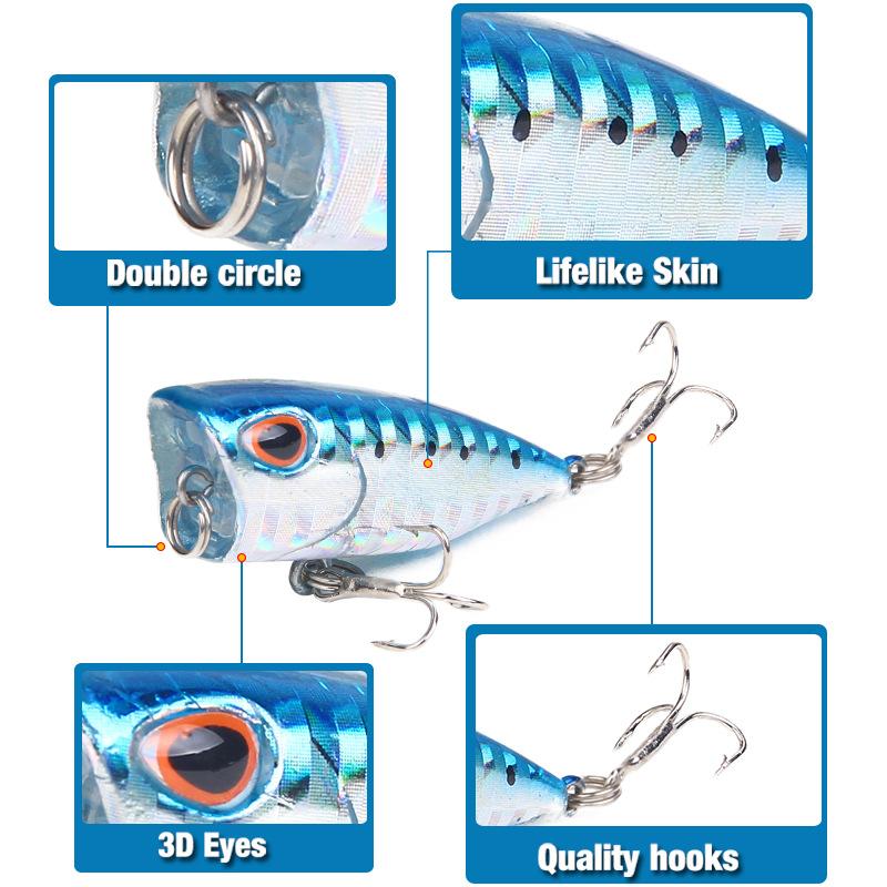 Fishing Simulation Fake Bait, Hard Bait 4cm/3.3g Wave Climbing Lures