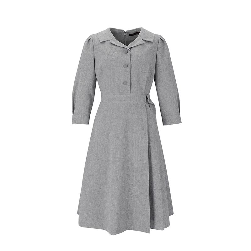 SOUP Stand Collar Pleated Point Dress (Sy3Opm5)