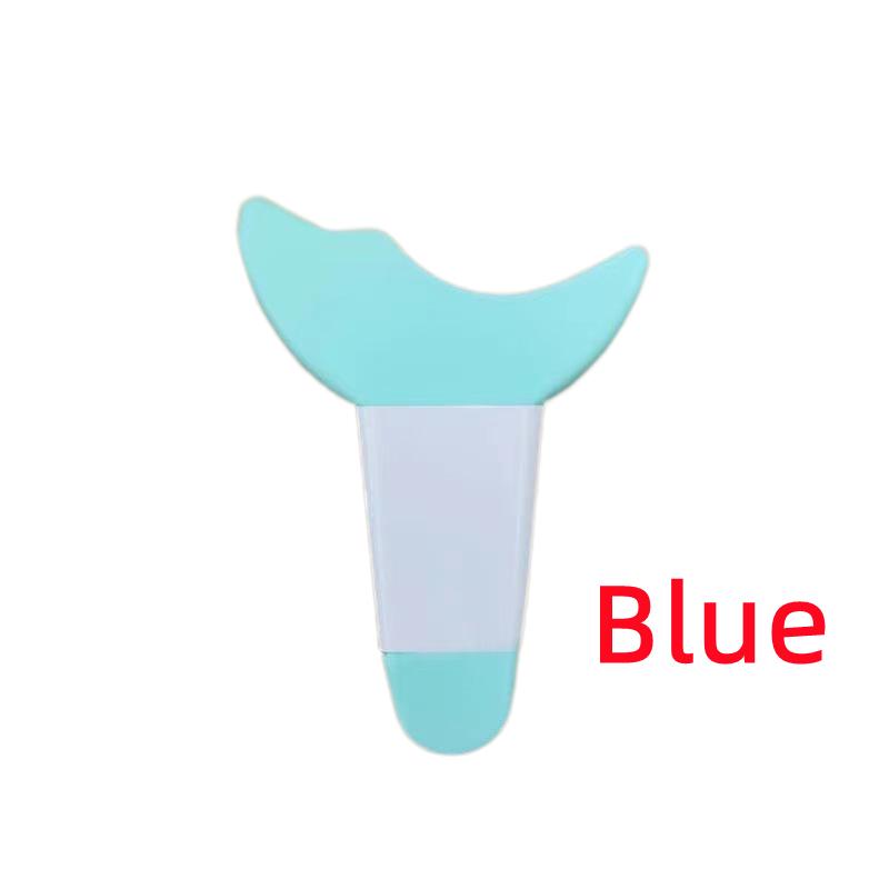 Multi Functional Eye Makeup Silicone Baffle Crescent Shaped Eyelash Brush Eyeliner Eye Shadow Auxiliary Artifact