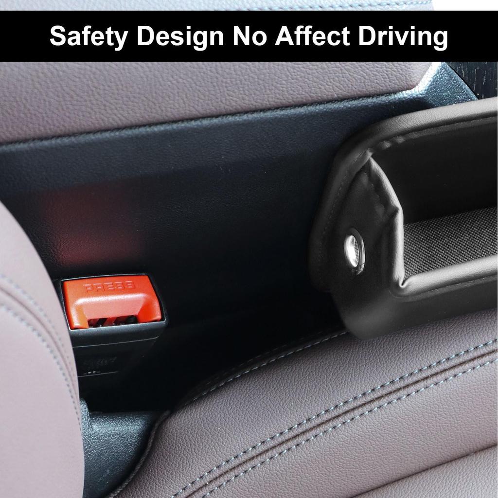 Car Seat Gap Filler Organizer With Cup Holder, 2 Pack Adjustable Leather Car Side Seat Storage Box, Multifunction Interior Storage Organizer For