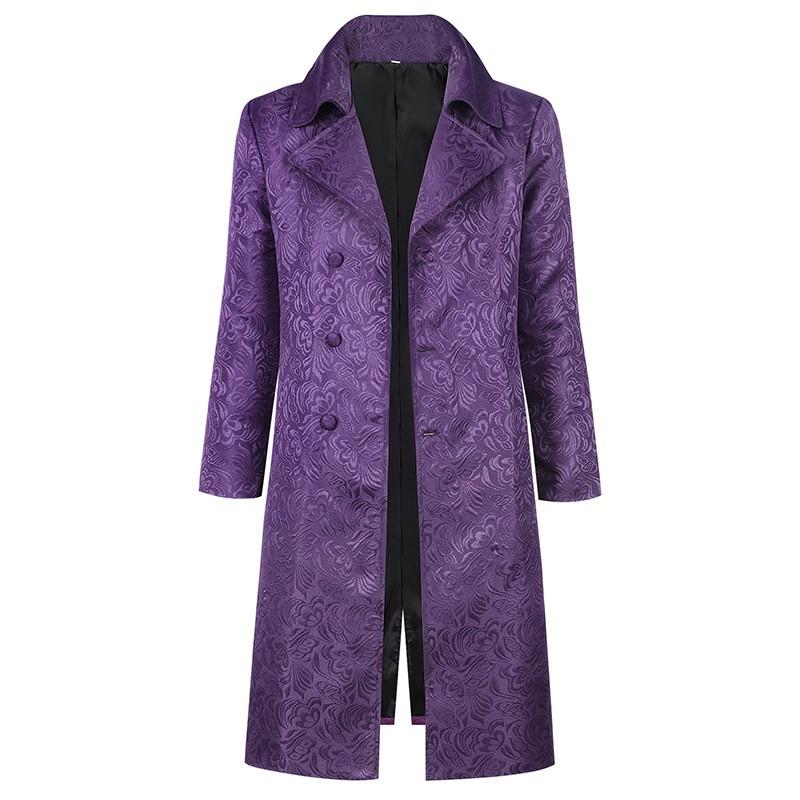 Halloween Dark Knight Long Blazer Bat Joker Cosplay Costume Festive Events