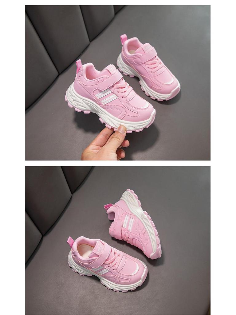 Kids' Leather Sports Shoes - Autumn/Winter New Style for Girls and Boys, Running & Casual, Toddler To Middle Child Sizes