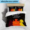 3PCS Halloween witch 3pcs Bedding,Including 3PCS Duvet Cover And 2pcs Pillowcases Perfect for Christmas,Ideal for Bedroom, Dormitory