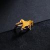 Cazador Trendy Animal Horse Women's Ring Stainless Steel Finger Rings Birthday Anniversary Couple Gift Jewelry 2026 Wholesale