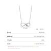 MODIAN 925 Silver Infinite Love Necklace Romantic Embrace Heart Pendant Link Chain For Women Anniversary Jewelry Gifts
