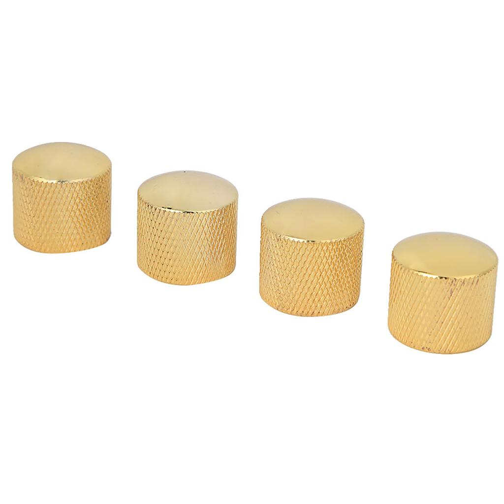 4 Pcs Durable Dome Knob Volume Tone Control Replacement Parts for Electric Guitar Bass(Gold)
