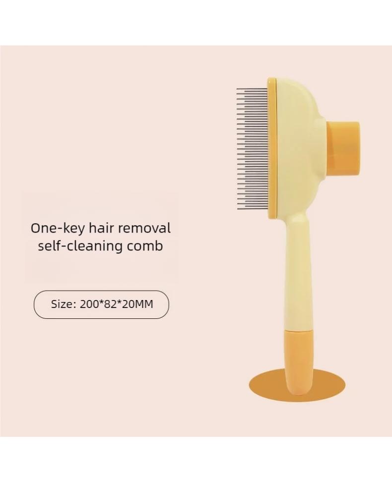 Cat Brush For Short Long Hair Deshedding Tool With Release Button Pet Grooming Comb Fur Remover Shedding Supplies