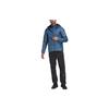 adidas Solid Color Logo Print Zipper Hooded Long Sleeve Cotton Jacket Men Jackets Blue HF0832
