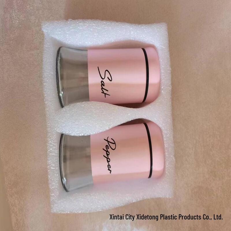 Pink Glass Seasoning Shaker Set