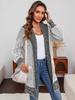 2025 Winter Women's Casual Hooded Knit Cardigan: European & American Style, Mid-Length, Loose & Warm