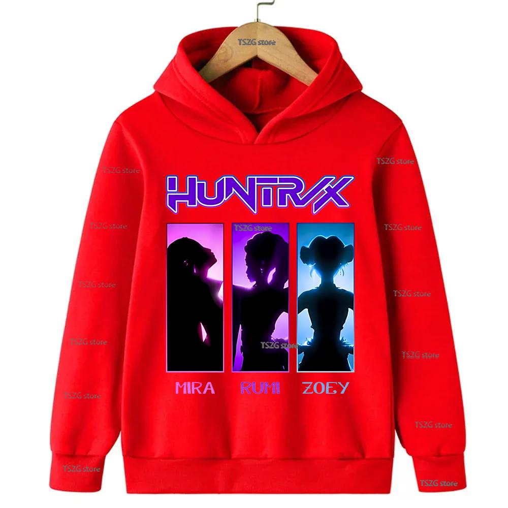 Autumn Kpop Demon Hunters Lovely Print Children's Hoodies Cause Warm Girls Long Sleeve Sweatshirt Fashion Kids Clothes Pullover