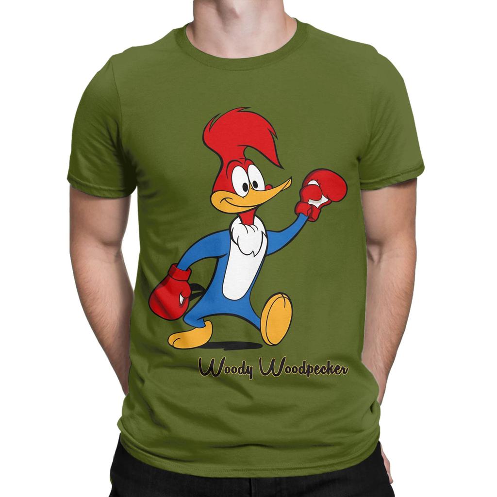 Woody Woodpecker Boxen Lustiges Grafik-T-Shirt 100% Baumwolle Woody Woodpecker T-Shirts Oberteile Für Unisex