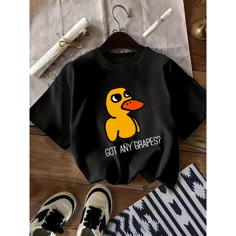 European Sizes Funny Duck Short-Sleeved T-Shirt, Summer Outdoor Equipment