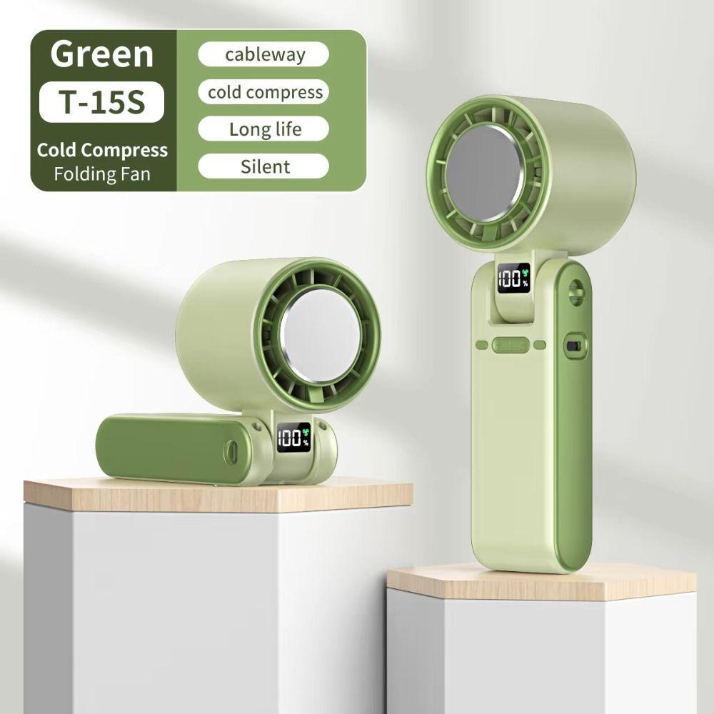 LED Display Portable Fan Powerful Handheld Electric Fan Turbo Quiet Fan  Home Use