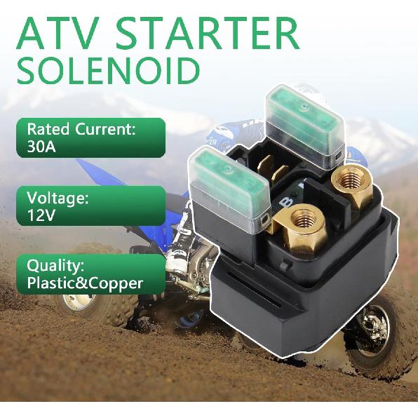Starter Solenoid Relay for Yamaha ATV YFM 350 400 450 660 | Raptor Grizzly Big Bear Kodiak Wolverine Bruin, Starter Solenoid OEM Part Number#
