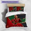 Set Lenzuola Stampate Cristiano Ronaldo 3 Pezzi Copriletto Accogliente Traspirante come Regalo per Inaugurazione Casa o Festa