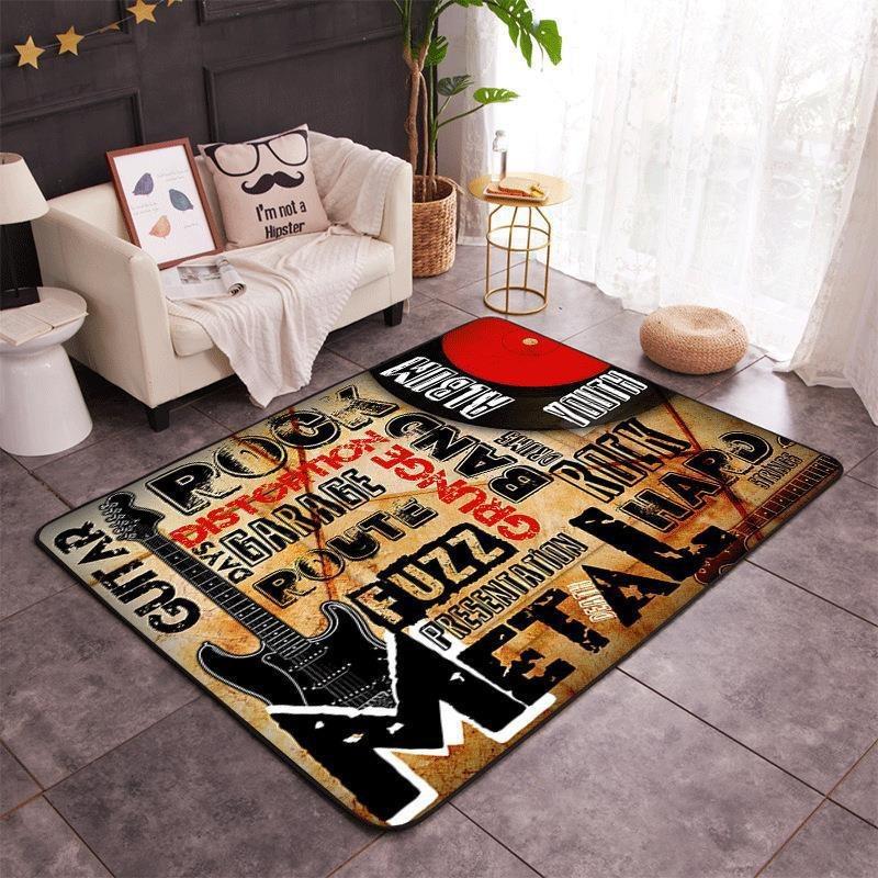 Drum Set Carpet Living Room Carpet Electronic A Living Room Bedroom Mats Drum Musical Instrument Anti Slip Pad Home Decoration
