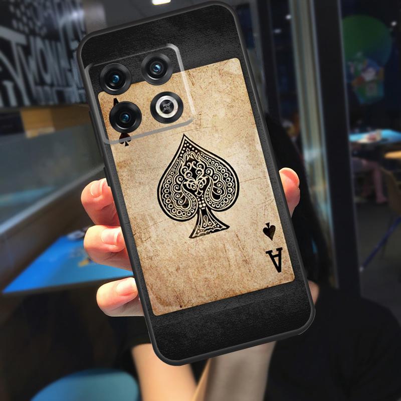 Ace of spades Poker Card Funda For OnePlus 10T 8T 9RT 12 13 13R 11 9 10 Pro OnePlus Nord 4 CE 2 3 Lite N20 N30 Case