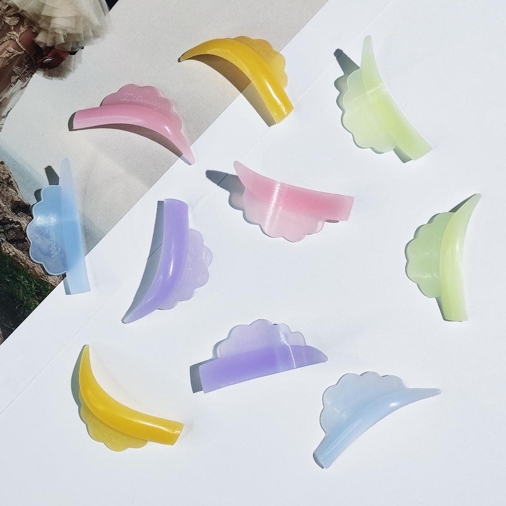 Libeauty Reusable Silicone Eyelash Lift 10 Super Soft Eyelash Lifting Eyelash Perm Tool Crown-Shaped Pads, Pads/5 Sizes, Shields,