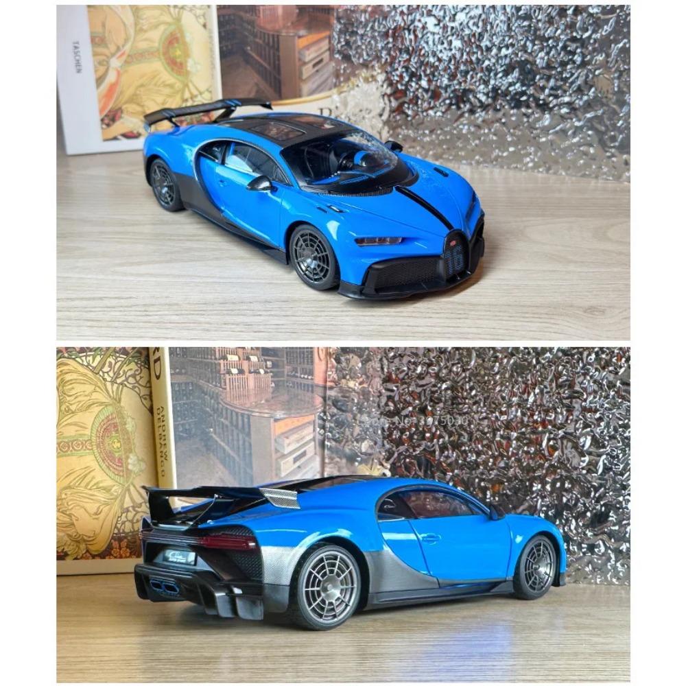 1/18 Bugatti sportovní model auta ze slitiny tlakového odlitku Simulační hračky Vozidlo se zvukem a lehkými gumovými pneumatikami Kolekce hraček pro chlapce Dárky