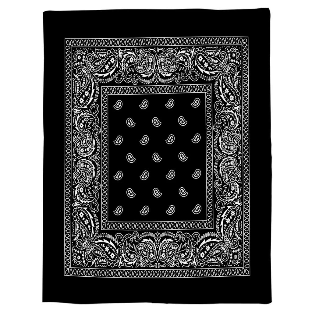 Bandana Pattern Flannel Blanket for Bed Sofa Portable Soft Fleece Throw Funny Plush Bedspreads
