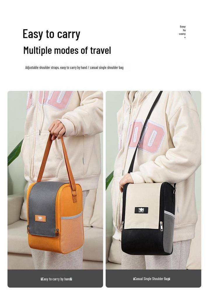 Large Insulated Bento Bag with Wide Opening for Students and Work