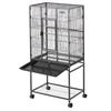 VEVOR Bird Cage, 625 X 425 X 1370 Mm, Flat Top, Wrought Iron Bird Flight Cage with Perches, Slide-Out Tray and Plastic Feeders, Casters, for Parrot