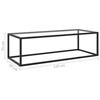 VidaXL Coffee Table Black with Tempered Glass 120x50x35 Cm