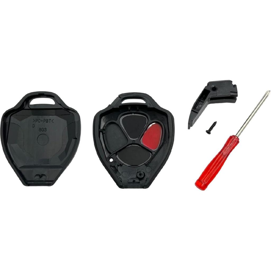 Key Fob Shell Case Replacement for 3 Button Toyota,Key Fob Cover with Screwdriver,Compatible for 2006-2018 Toyota 4Runner Corolla Matrix RAV4 Venza