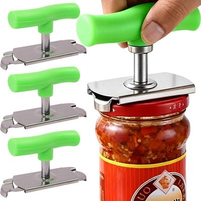 Abrebotellas Multifunción de Acero Inoxidable Abretapas Ajustables Abretarros Ahorro de Esfuerzo Abrelatas de Rosca Gadgets de Cocina
