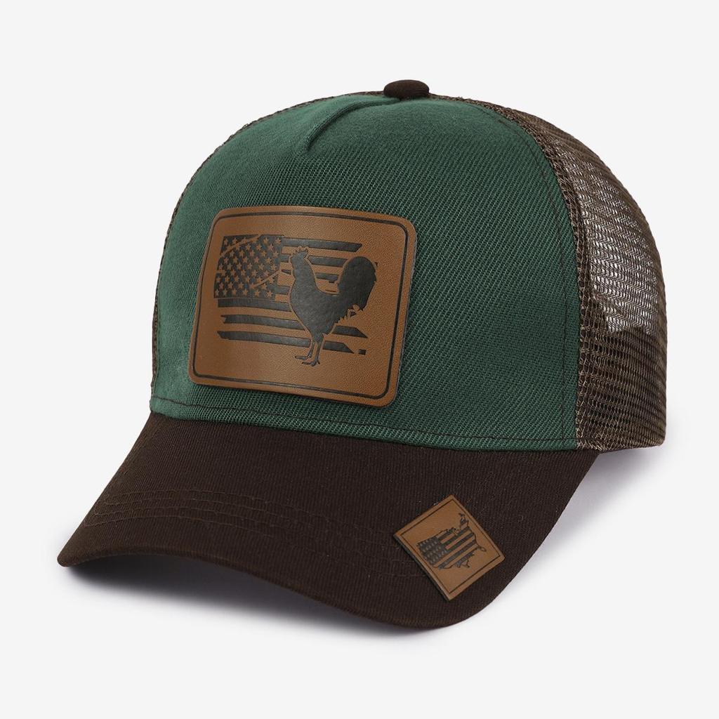 Trendy Animal Embroidery Leather-Label Baseball Cap: European & American Korean-Style Duckbill Design