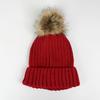 High Quality Trendy Youth Unique Winter Knitted Plain Beanies Rabbit Hair Top Ball Custom Logo Soft Beanie Hat