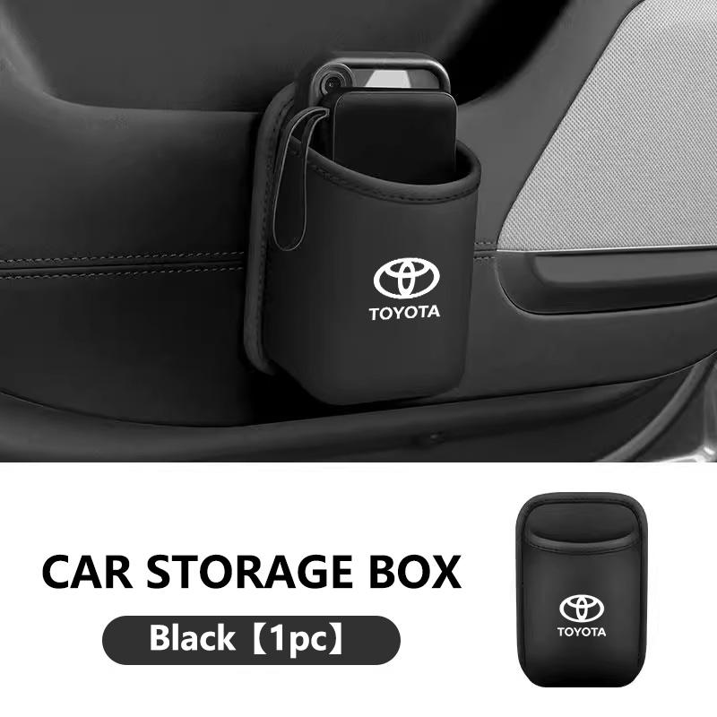 New Car Door Water Cup Holder Back Seat Drink Rack Leather Storage Box For Toyota Yaris Prius RAV4 Crown CHR Camry Auris Corolla