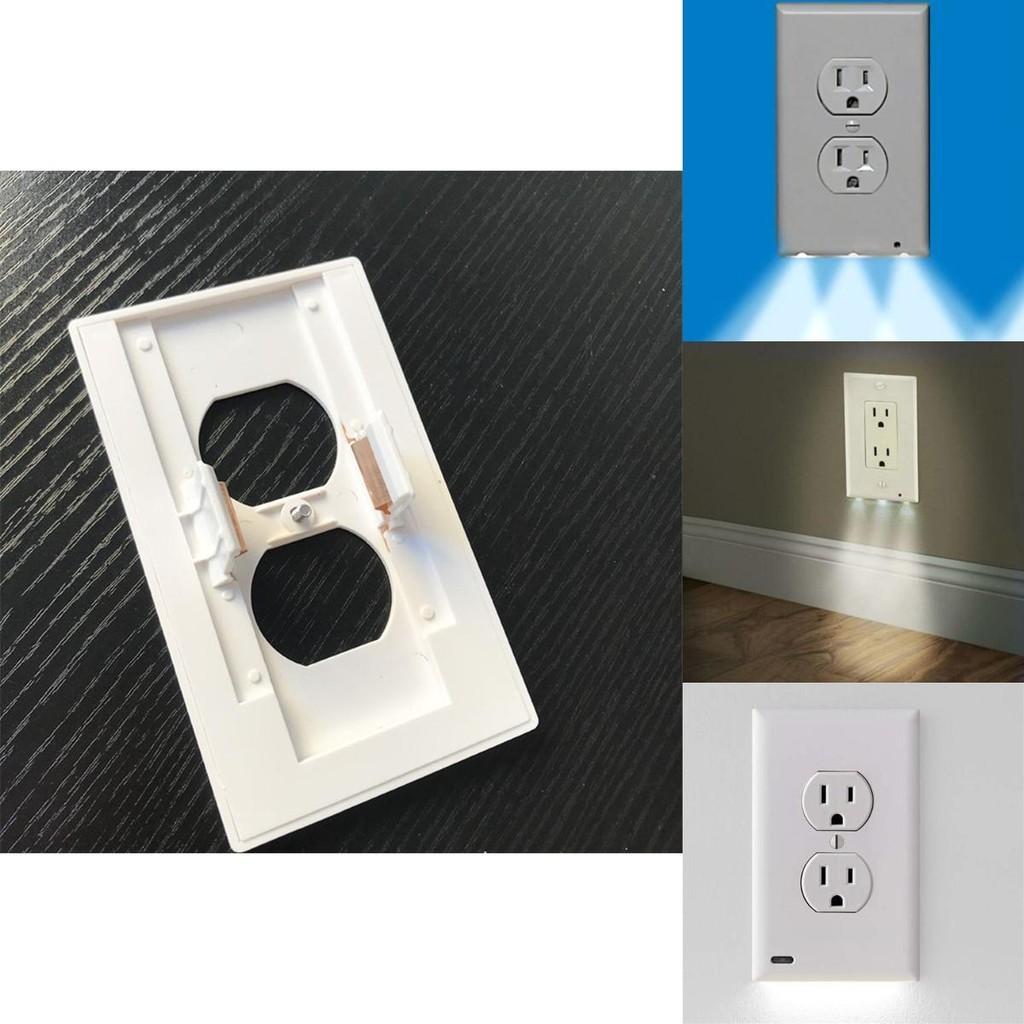 Vielseitige Steckdosenabdeckung mit LED-Nachtlichtsensor für sichere Nutzung