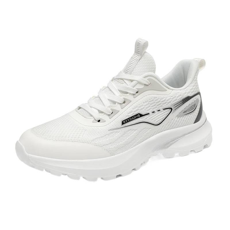 Foreign trade large size men's shoes new fly-woven mesh breathable soft sole lightweight shock-absorbing running shoes men's sports shoes