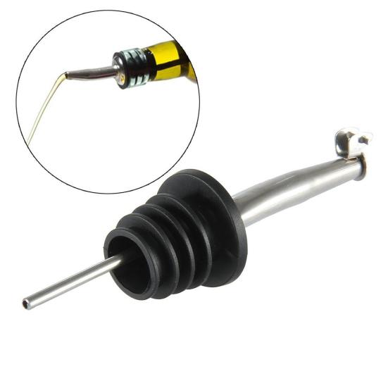 2Pcs Stainless Whisky Liquor Wine Pourer Stopper Bottle Spout Dispenser with Cap