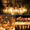 220V/110V EU/US Plug LED G40 String Lights E12 Base Shatterproof Whaterproof Outdoor Garden String Lights for Christmas Decor